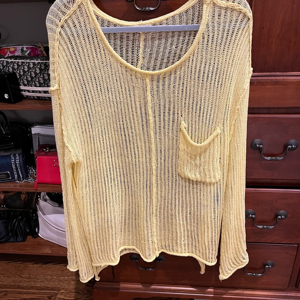 EUC POL Sheer Boat Neck Sweater - Picture 5 of 8